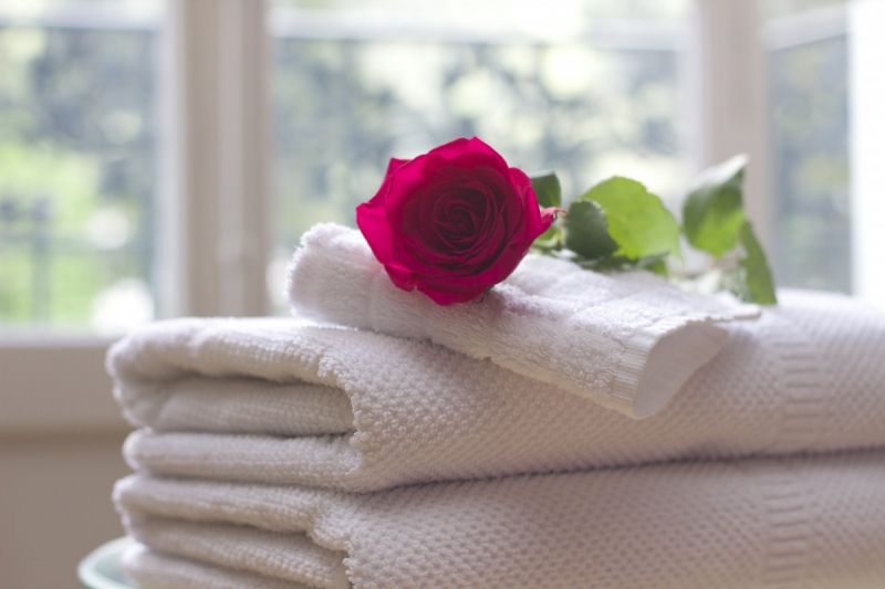 chambre-hote-STE MAXIME-min_towel_rose_clean_care_salon_spa_white_bath-731641